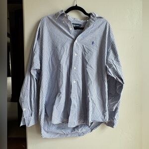 Ralph Lauren Blake Check Button Down Shirt L Coastal Preppy Core Academia